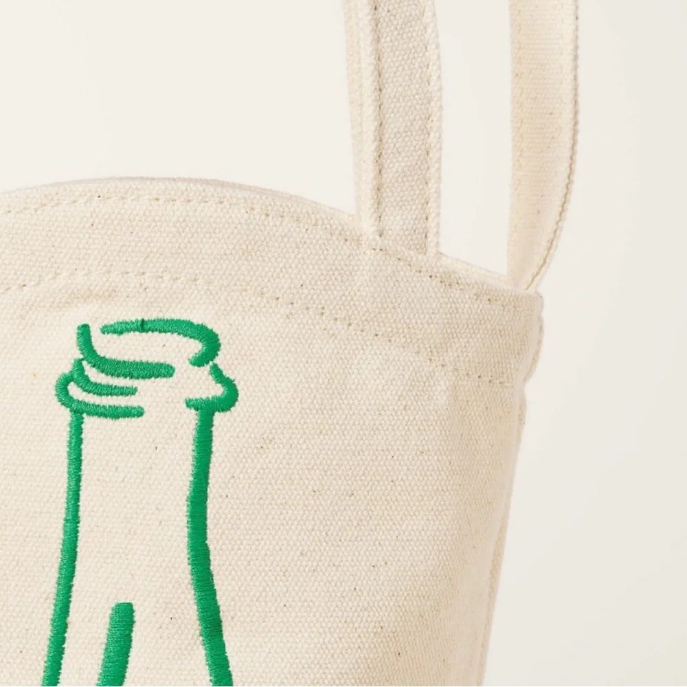 Kate Spade x Target NWT Wine Embroidered Canvas Tote Bag - Picture 4 of 4